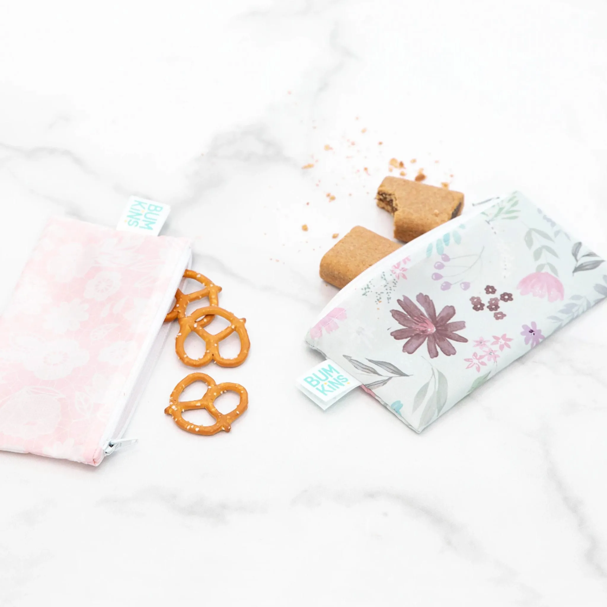 Bumkins Sac à Collation Petit Paquet de 2 - Fleur