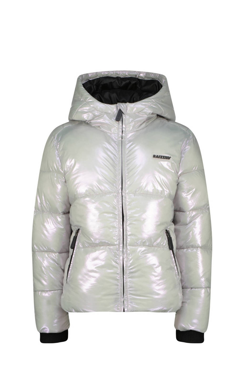 Raizzed gewatteerde winterjas Marly zilver metallic