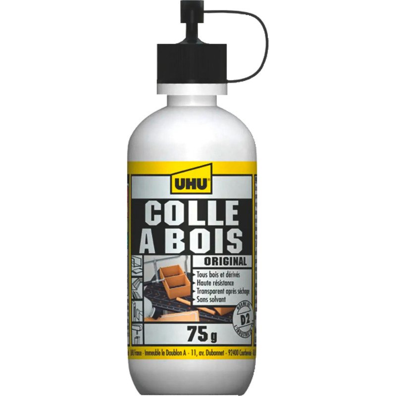 Colle à bois Original D2, sans solvant, bouteille de 75g