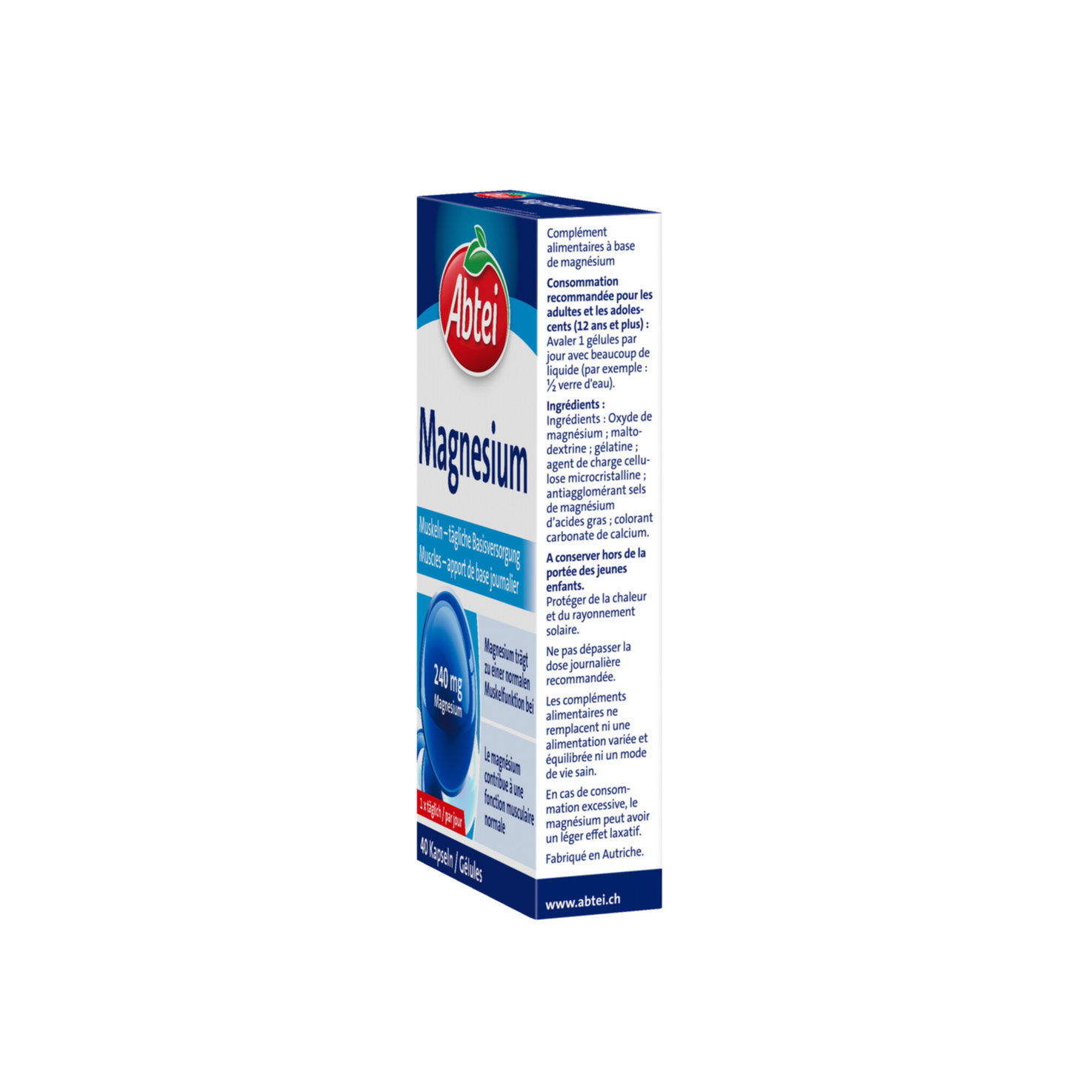 Abtei Magnesium 40 KapselnAbtei Magnesium 40 Kapseln