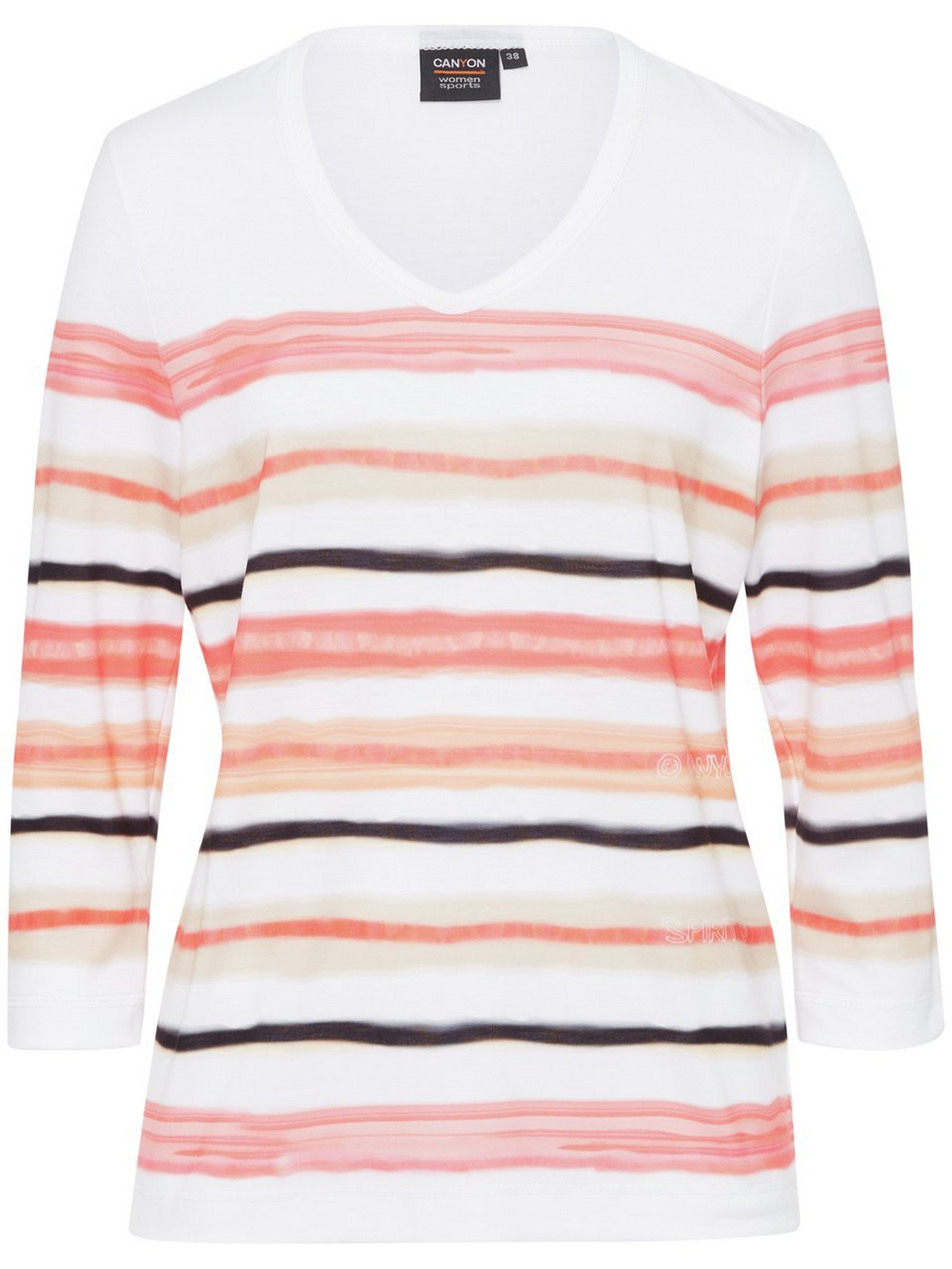 V-Shirt mit 3/4-Arm
