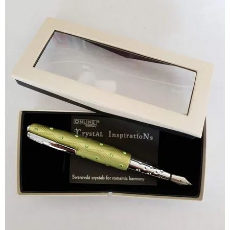 ONLINE Füllhalter Crystal Inspirations Magic Green in Geschenkbox