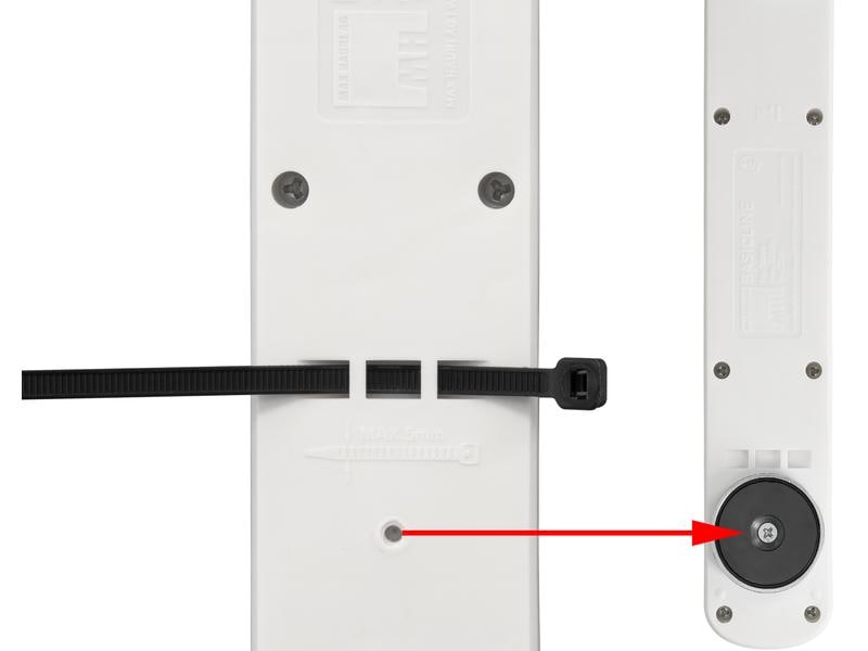 Max Hauri Steckdosenleiste Basic-Line V2 5xT13, 5 Meter Mehrfachsteckdose