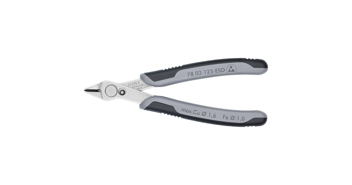 KNIPEXElectronic Super Knips ESD 78 13 125 ESD  elektronica-tang  (Grijs)