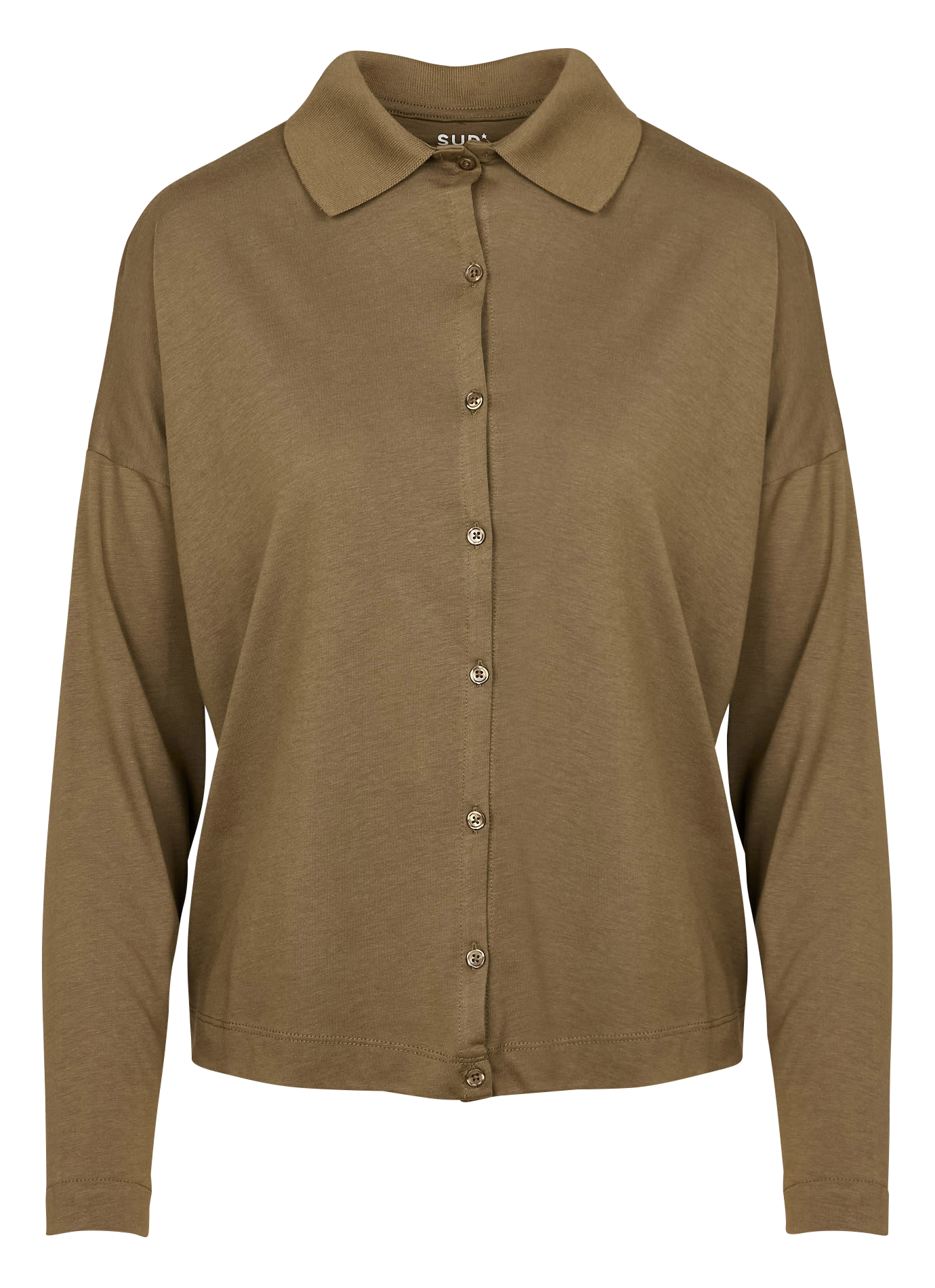 GIOVANA - Gilet col polo en coton mélangé| Vert