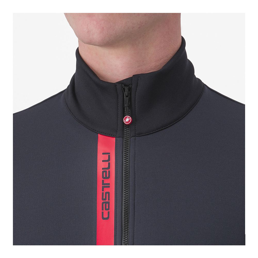 Castelli ENTRATA THERMAL - Maillot Homme light black/red