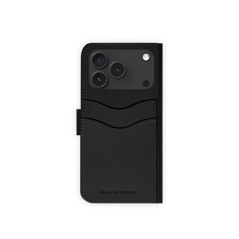 iPhone 17 Pro 2in1 MagSafe Leder Tasche   Hülle Slim Magnet Book Cover (IDMWPMS-I2561P-01) - Schwarz