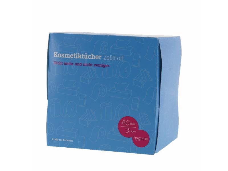 Hartmann Kosmetiktücher Würfel 3-lagig 60 Tücher Taschentücher-Box