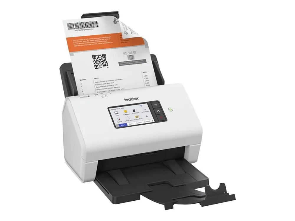 Brother ADS-4900W - Dokumentscanner - Dual CIS - Duplex - A4 - 600 dpi x 600 dpi - op til 60 ppm (mono) / op til 60 ppm (farve) - ADF (100 ark) - op til 9000 scanninger pr. dag - USB 3.0, LAN, Wi-Fi(n), USB 2.0 (Host)