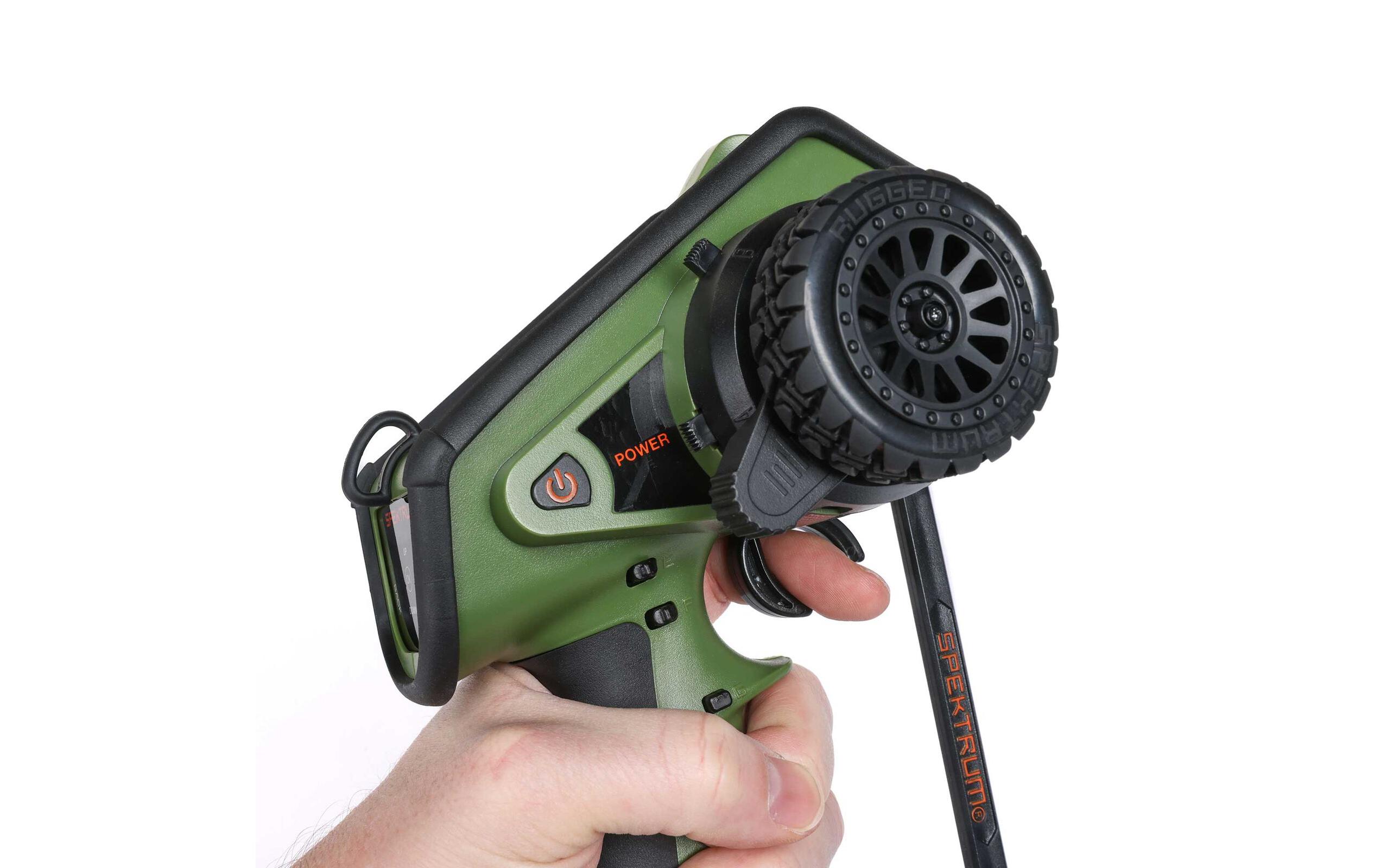 Fernsteuerung DX6 Rugged DSMR Grün, nur Sender<br>Robuster 6-Kanal Sender für RC Fahrzeuge