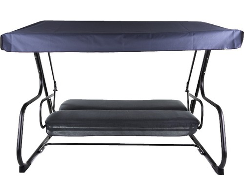 Schommelset Parma Hollywood, 209 x 132 x 171 cm, stof, 4-zits, zwart