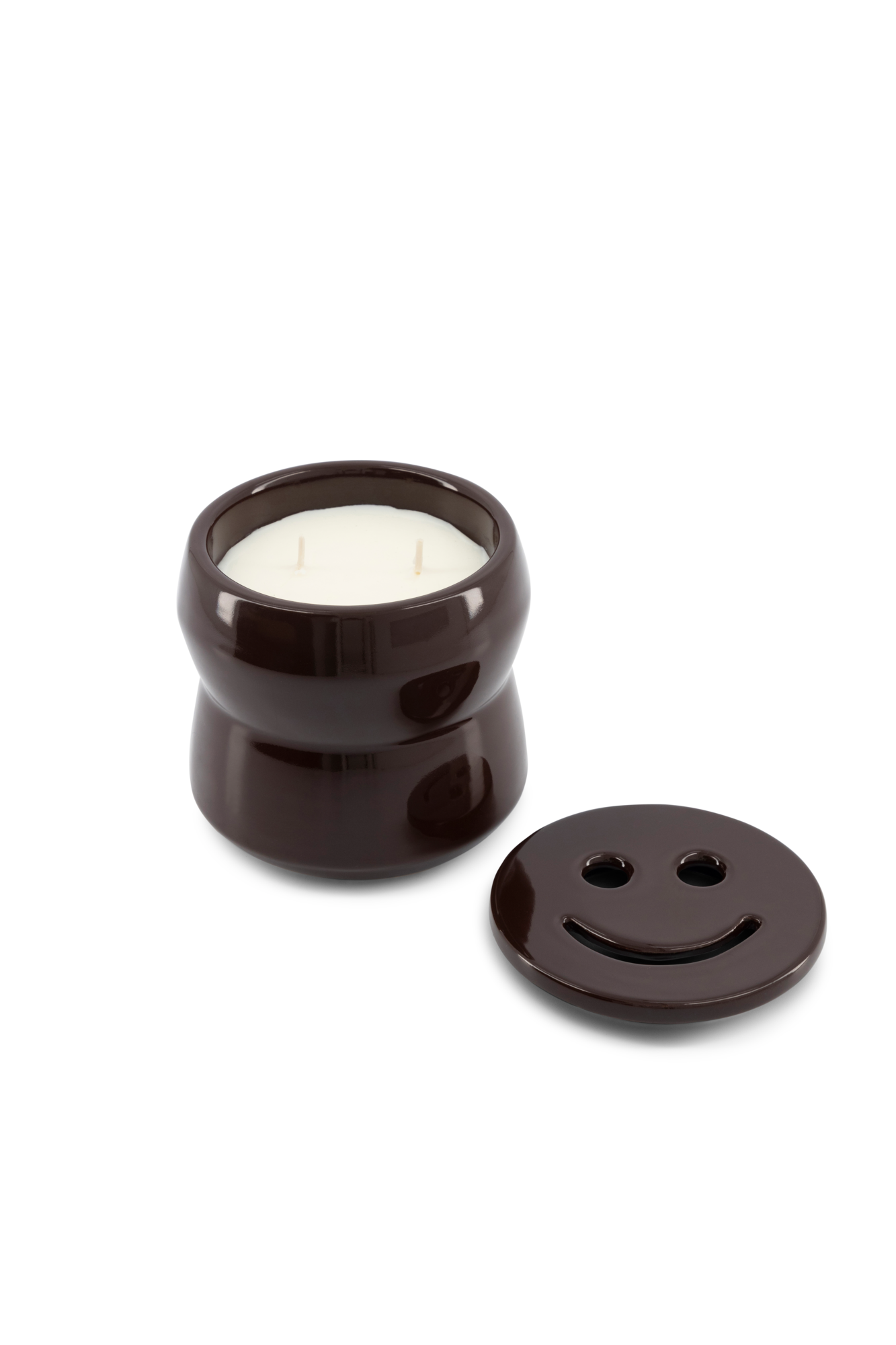 Kaars Shape 02.02 Candle & Happy lid Aubergine Shape 02.02 Candle & Happy lid Aubergine - Bois de Saffron