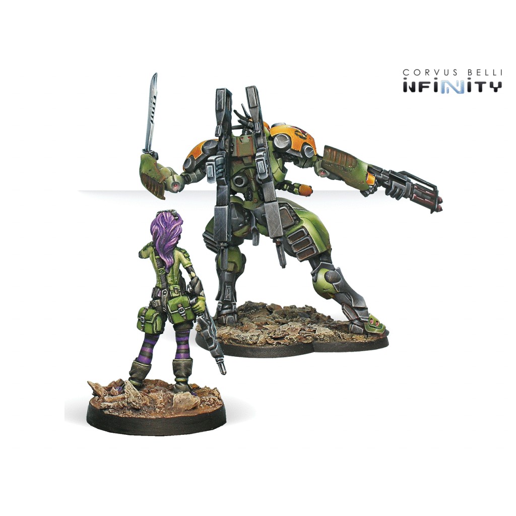 Infinity - Mercenaries - Scarface & Cordelia Armored Mercenary Team
