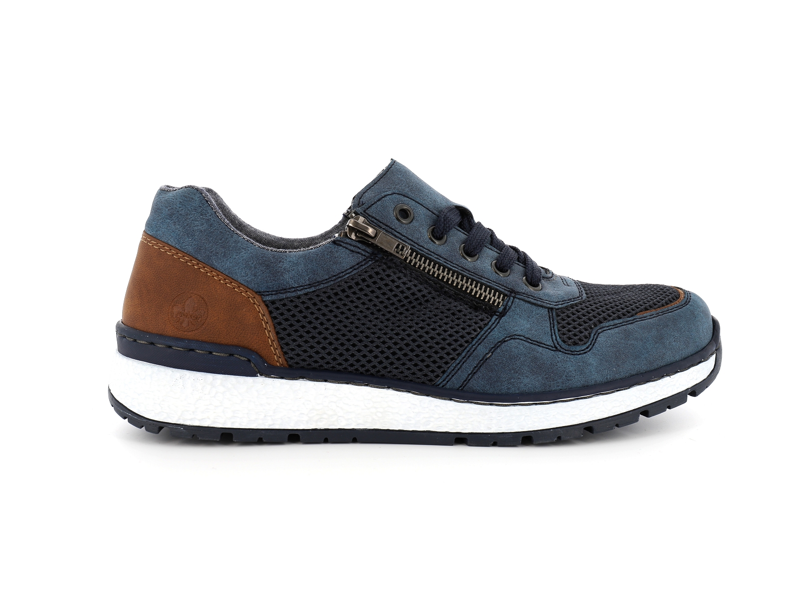 Rieker-B9006 Matières combinées Bleu