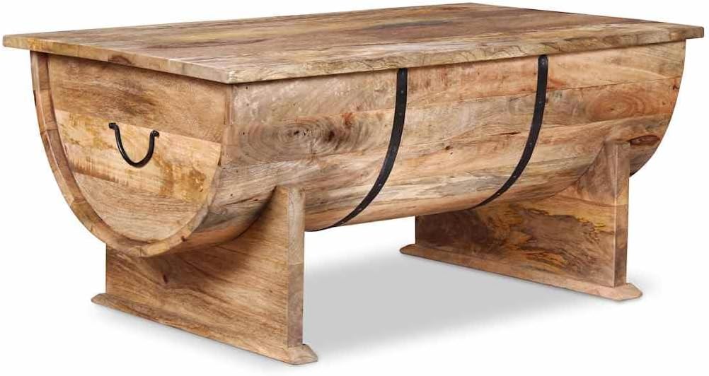 vidaXL Mangoholz Massiv Couchtisch 88x50x40 cm Kaffeetisch Beistelltisch Tisch