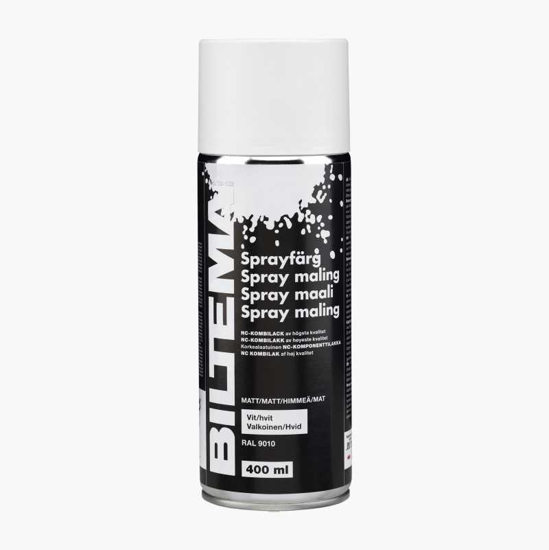 Spraymaling, matt, hvit, 400 ml