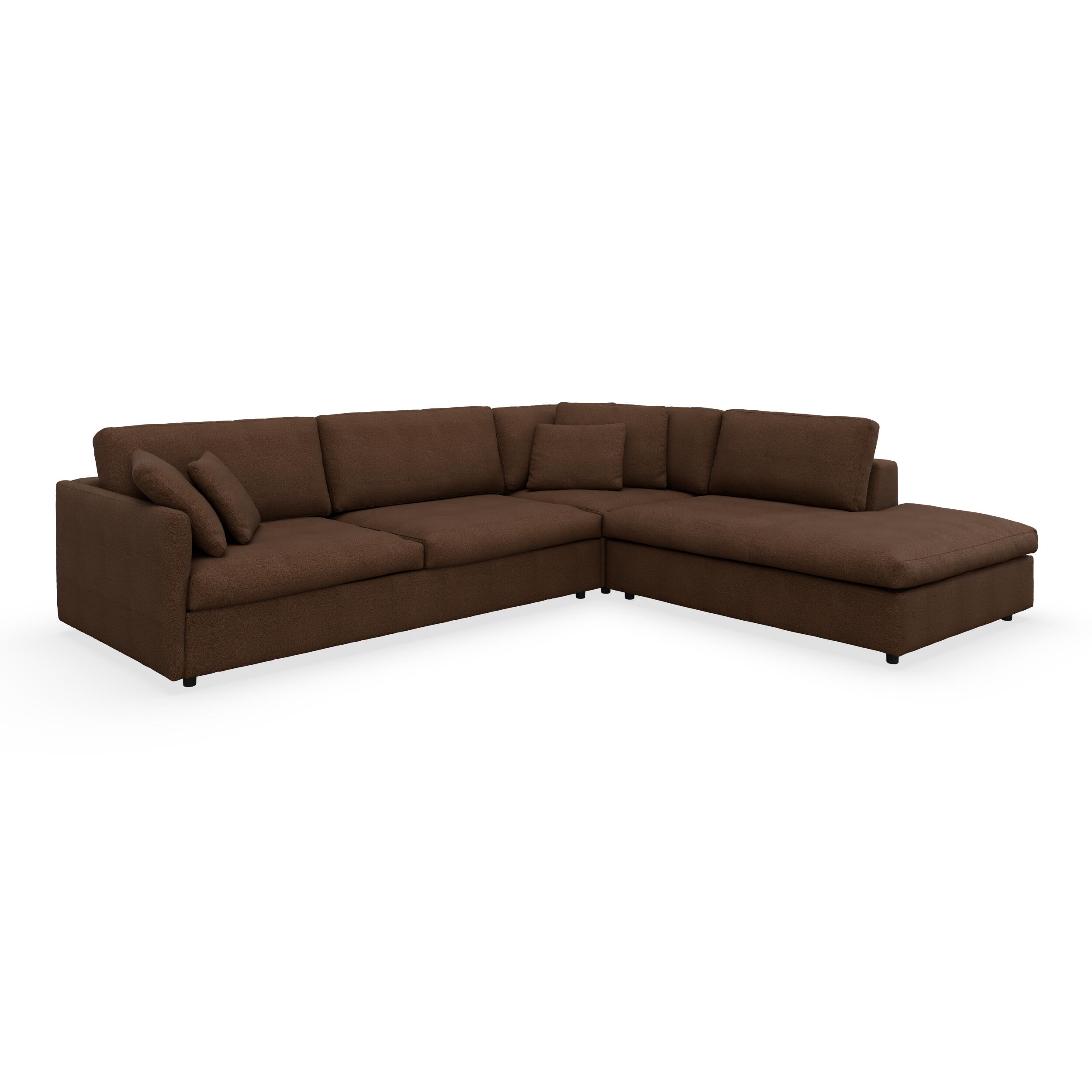 Angolo højrevendt sofa med pufafslutning