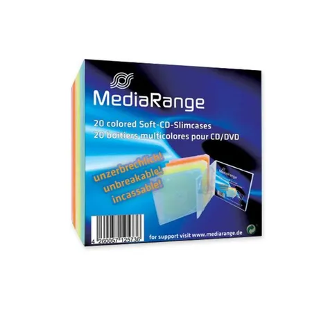MediaRange DVD / CD Hüllen im Soft-Slimcase, Bruchsicher, 100 Stück