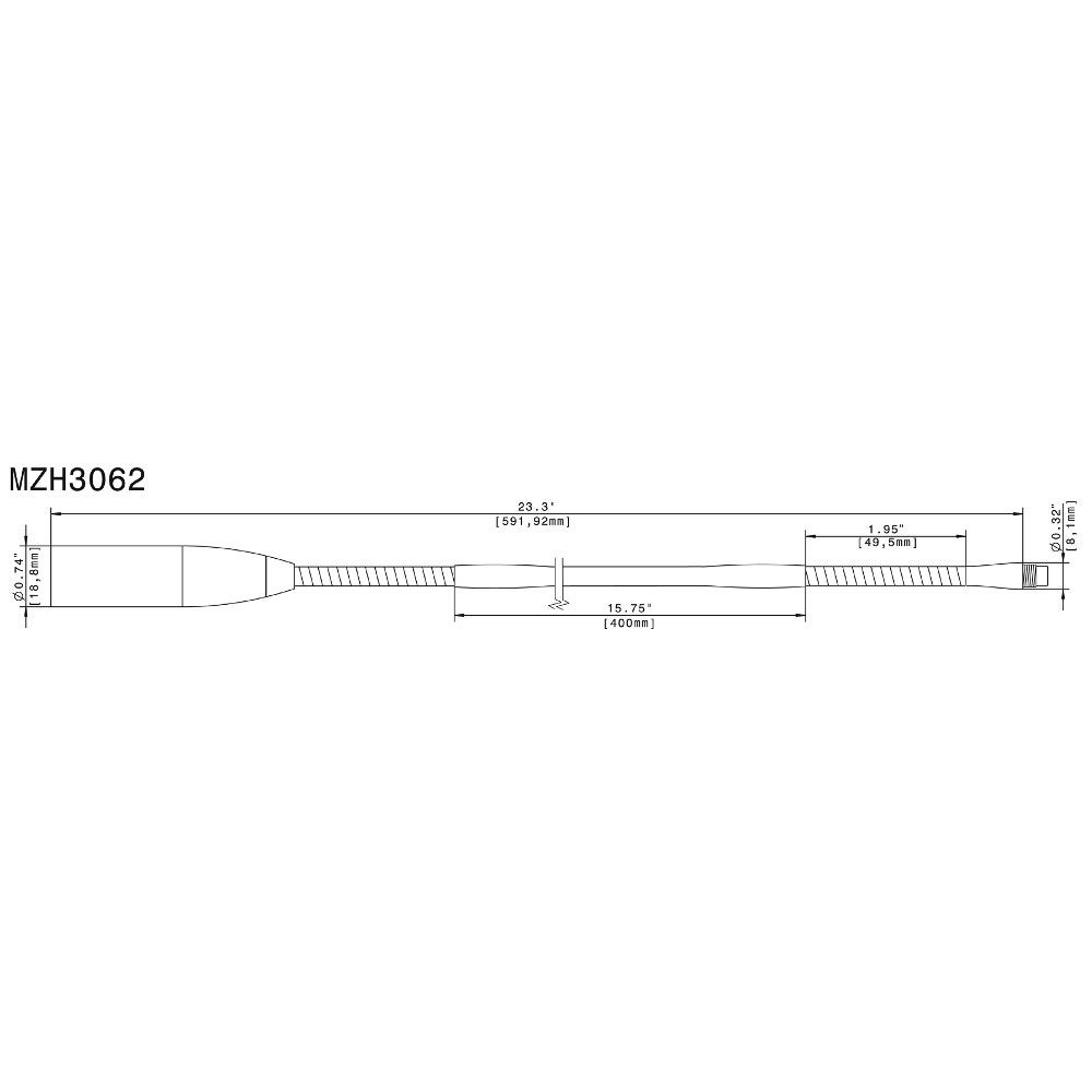 Sennheiser MZH 3062 metalen zwanenhals (60 cm)