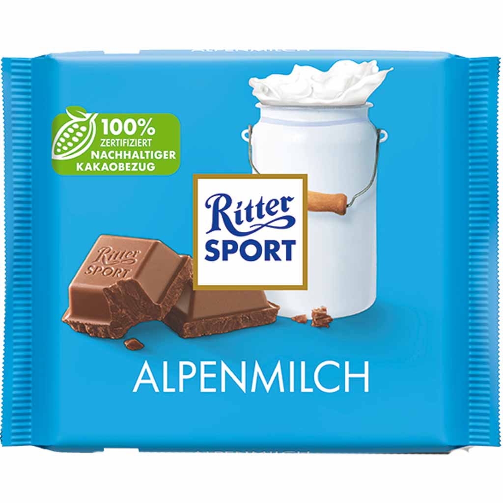 Ritter Sport Tafelschokolade Alpenmilch 100g MHD:25.7.25