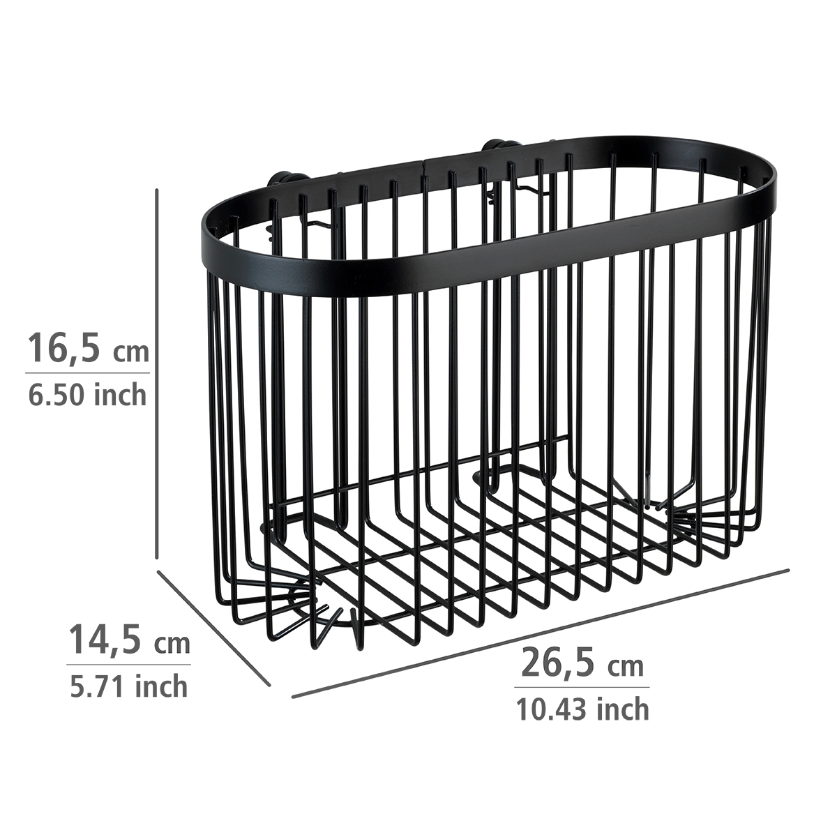 Wenko Classic Plus wandrek groot zwart