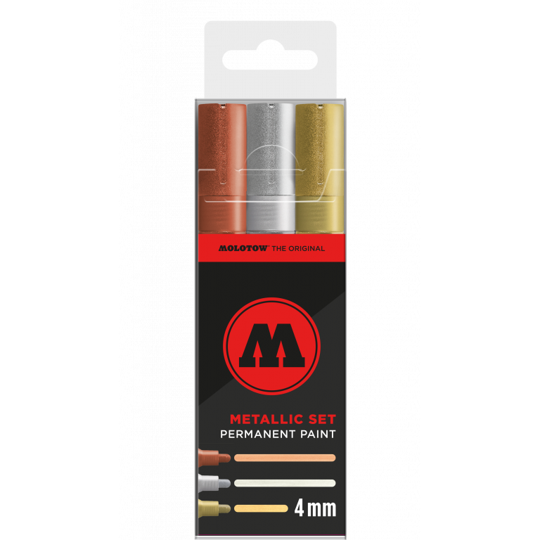 Molotow Permanent Paint Marker 220PP Metallic, Set