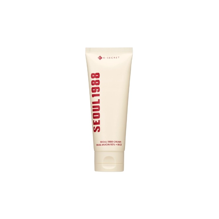 K- SECRET SEOUL 1988 Cream : Snail 9,3 3% + Reis Beruhigende Gesichtscreme mit Schneckenschleimfiltrat und Reis 100 ml