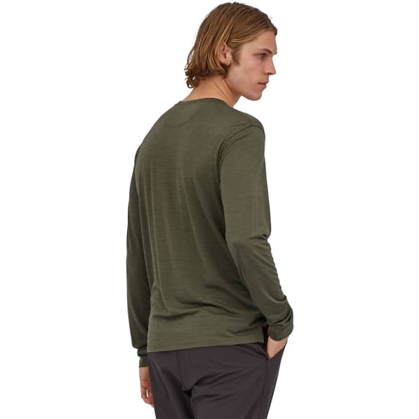 T-shirt randonnée PATAGONIA M'S L/S CAP COOL MERINO GRAPHIC SHIRT FITZ ROY FADER: BASIN GREEN