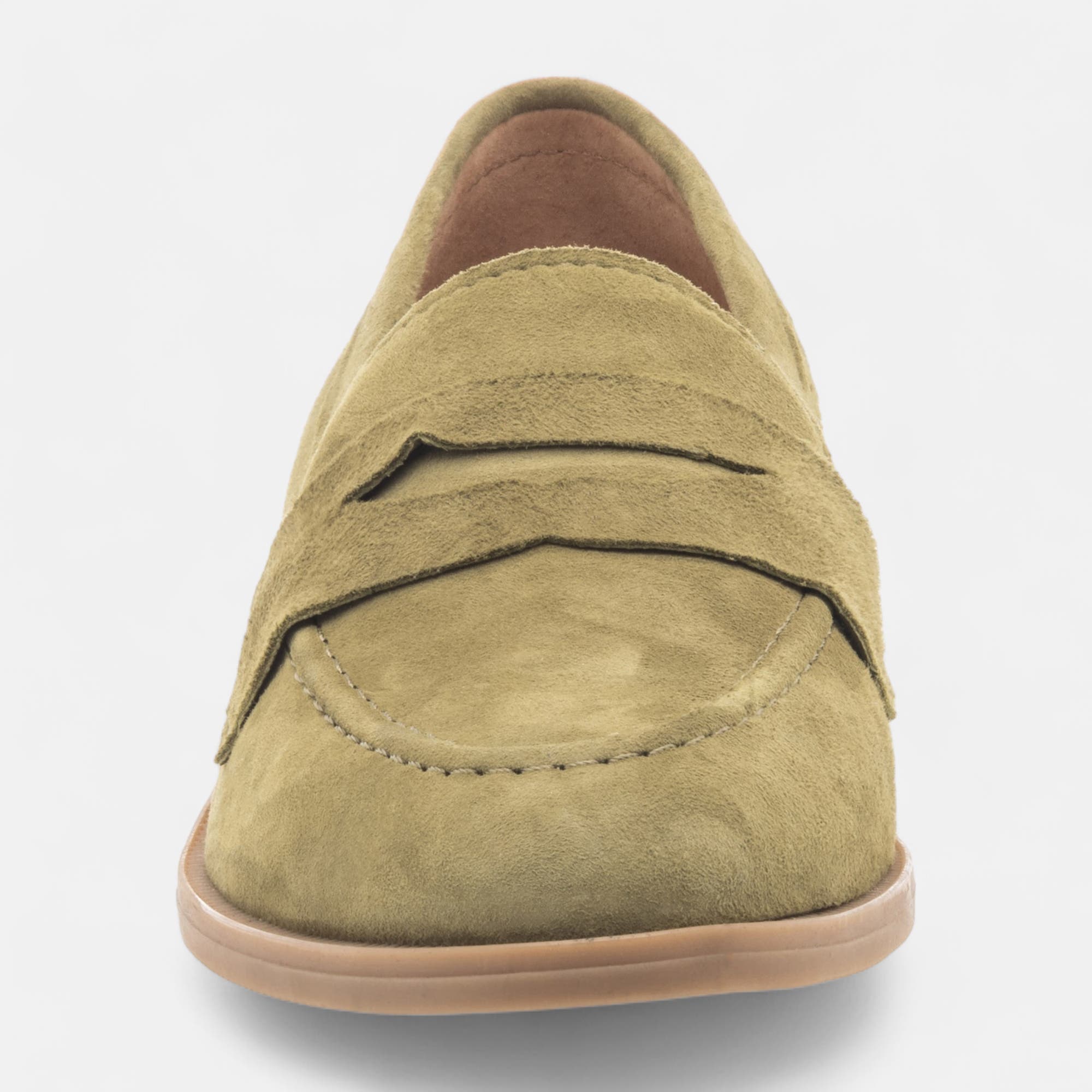 Mocassins Femme en cuir kaki
