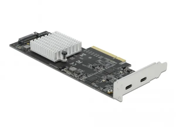 Delock PCI Express x8 Karte zu 2 x extern SuperSpeed USB 20 Gbps (USB 3.2 Gen 2x2) USB Type-C™ Buchse