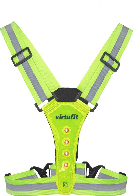 VirtuFit Reflecterend Veiligheidsvest met LED - Hardloop Verlichting - Geel - Hardloophesje