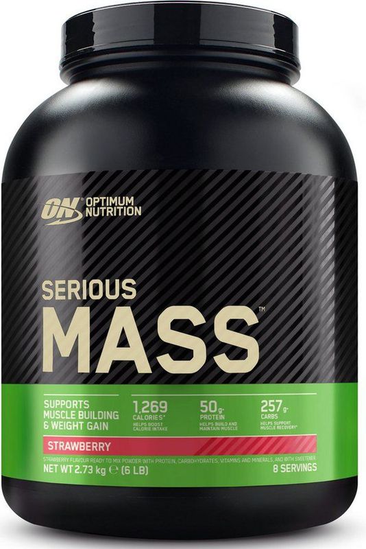 Optimum Nutrition Serious Mass - Strawberry - Mass Gainer - Weight Gainer - 2727 gram (8 servings)