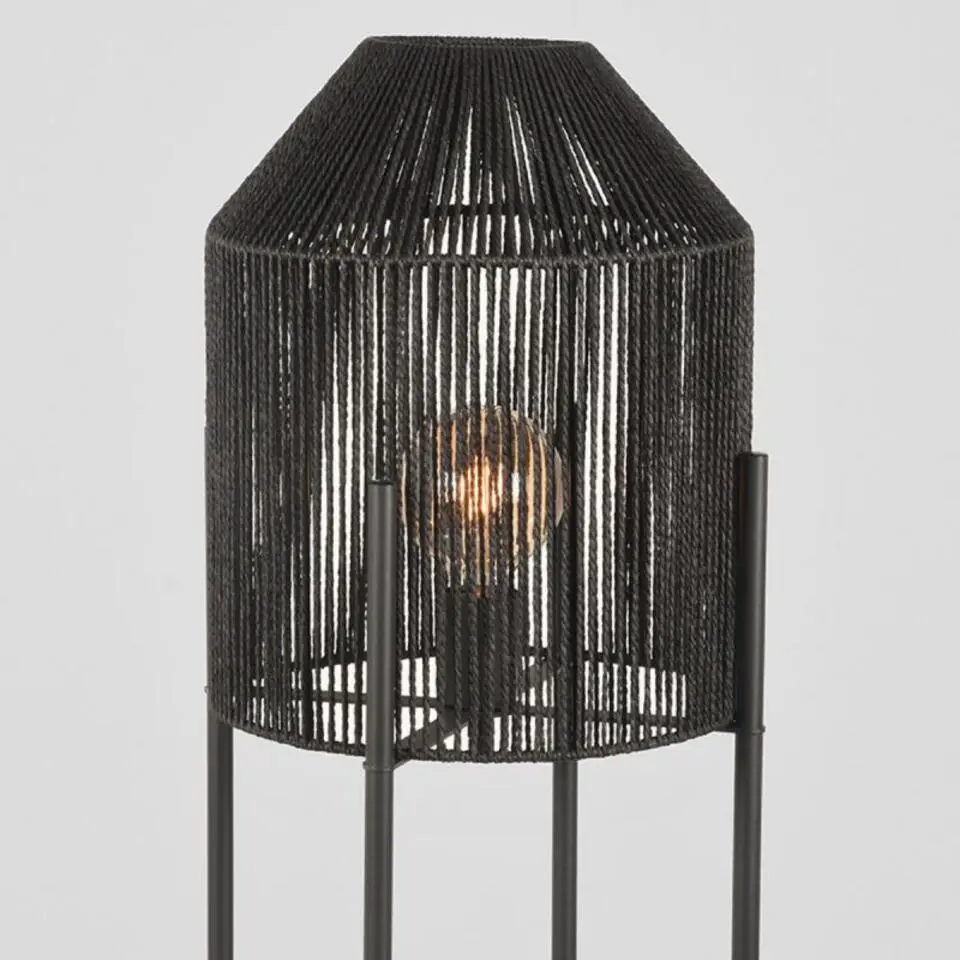 LABEL51 - Vloerlamp Ibiza - 150cm - Zwart - Jute
