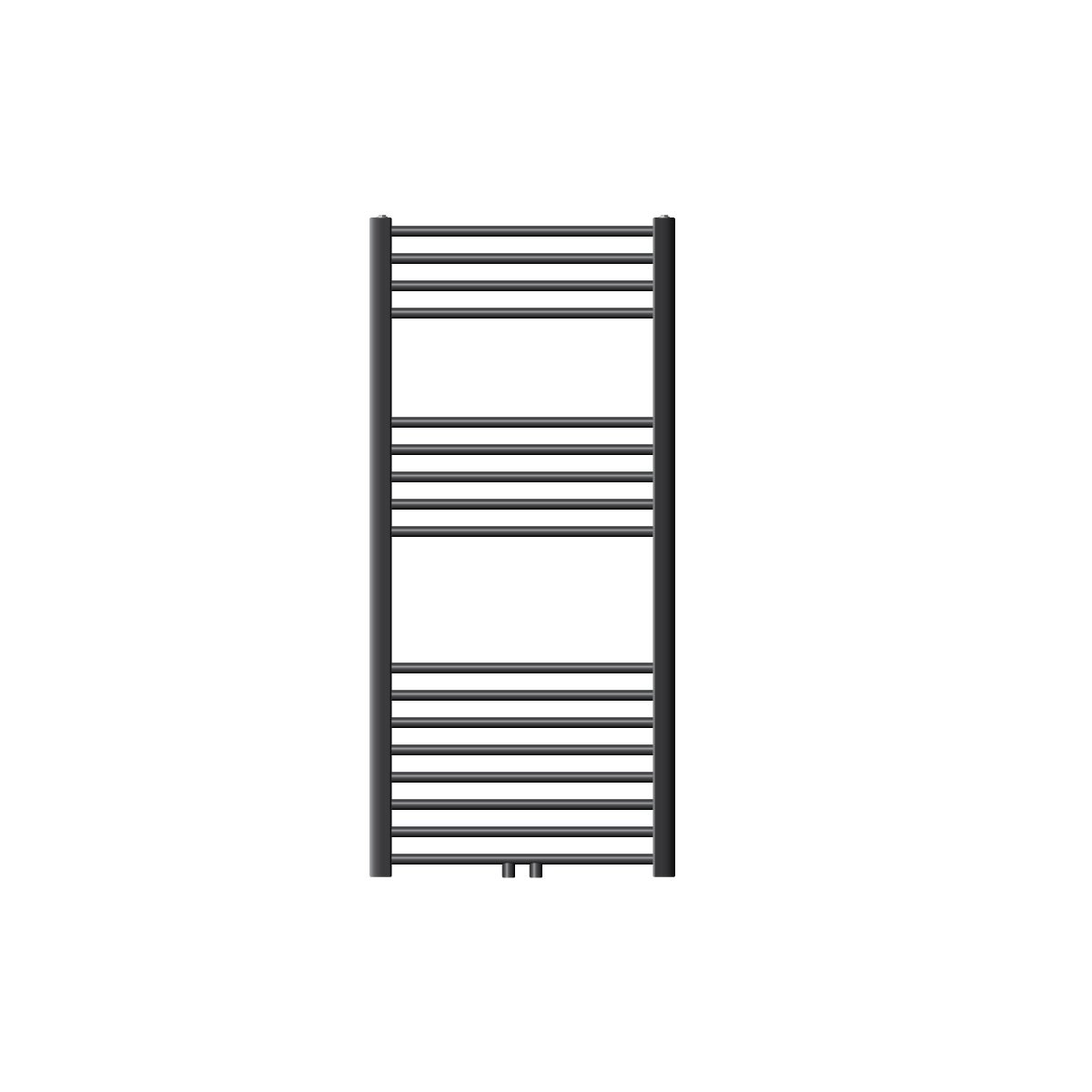 ECD Germany Sahara badkamerradiator - 600 x 1200 mm - Antraciet - recht met middenaansluiting - radiator handdoekwarmer handdoekdroger