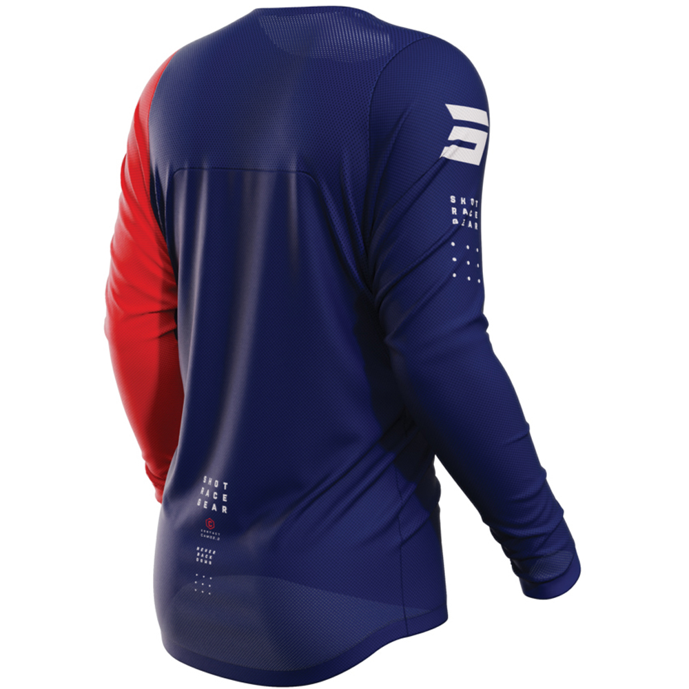 Shot - Maillot Contact Camo 2.0 Camouflage Bleu / Rouge