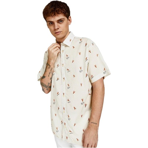 Jack & Jones - CAMISA MANGA CORTA BEIGE HOMBRE JACK & JONES 12207427 6887