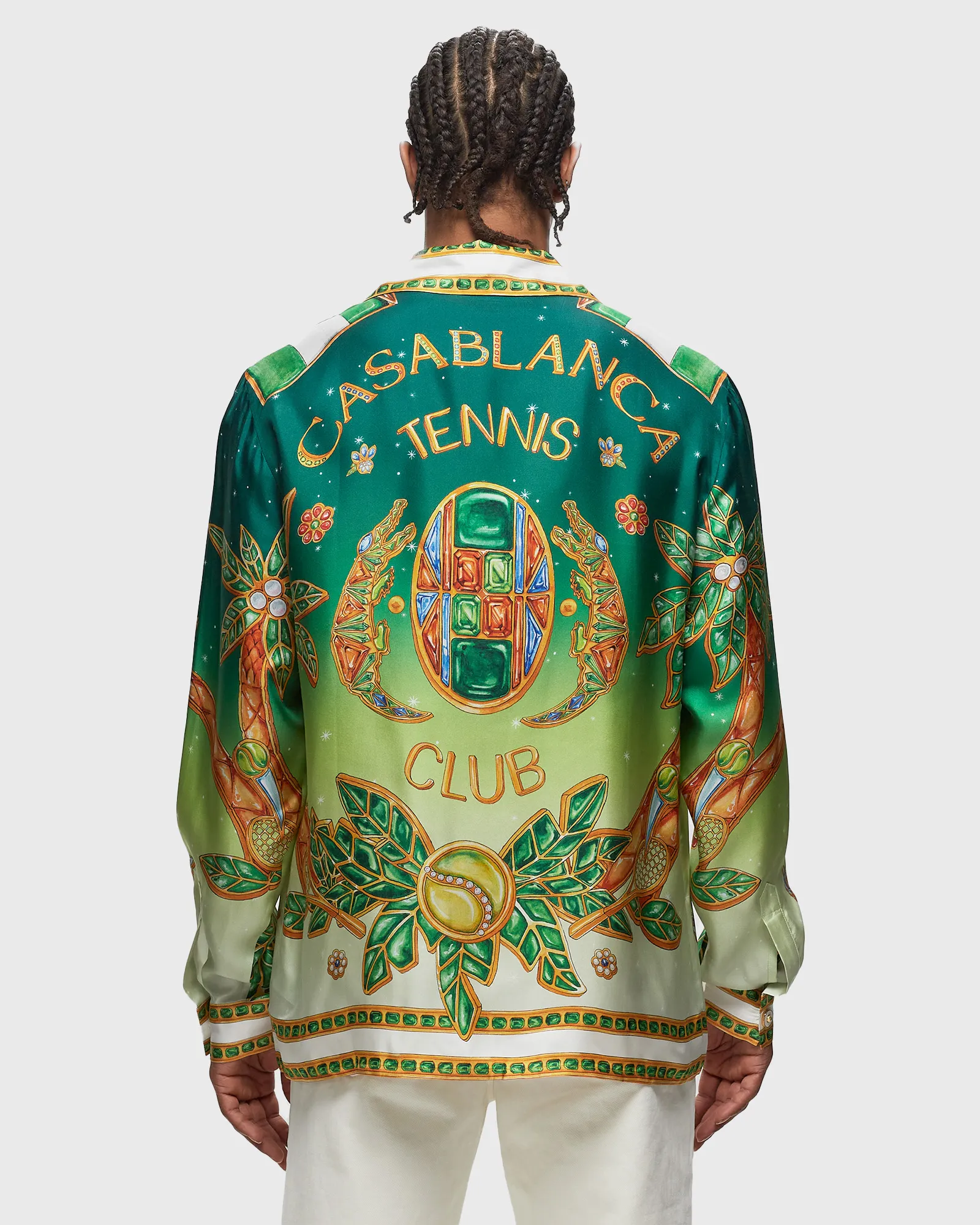 Casablanca UNISEX CUBAN COLLAR LONG SLEEVE SHIRT