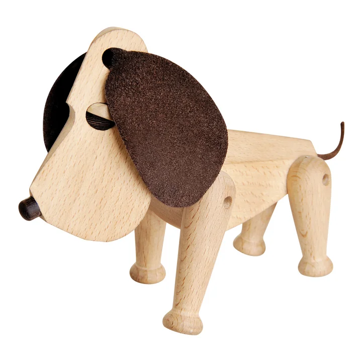 Architectmade - Holzhund Oscar H 13 cm, Buche
