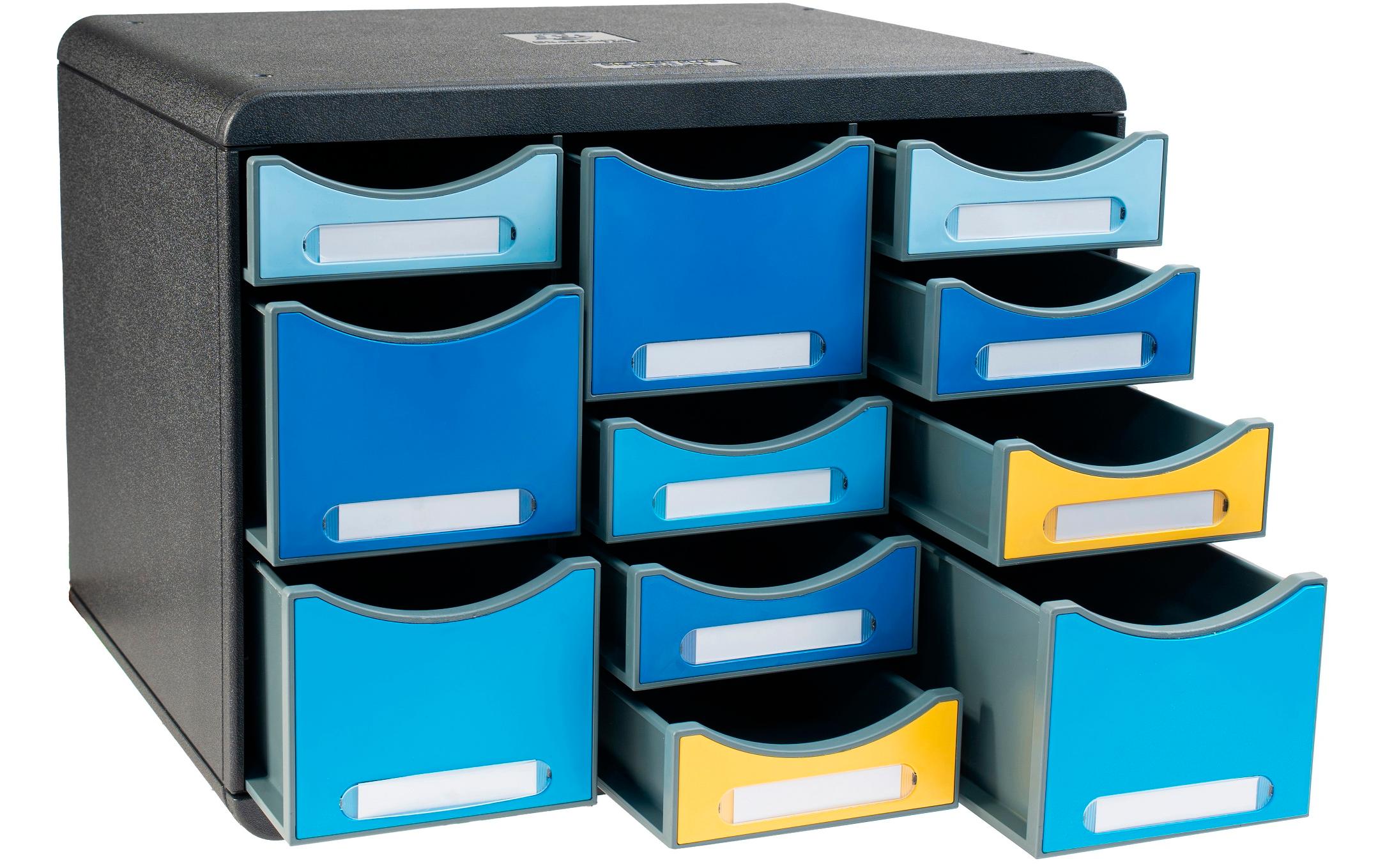 Schubladenbox Bee Blue Store Box MultiSchubladenelement mit 11 offenen Schubladen