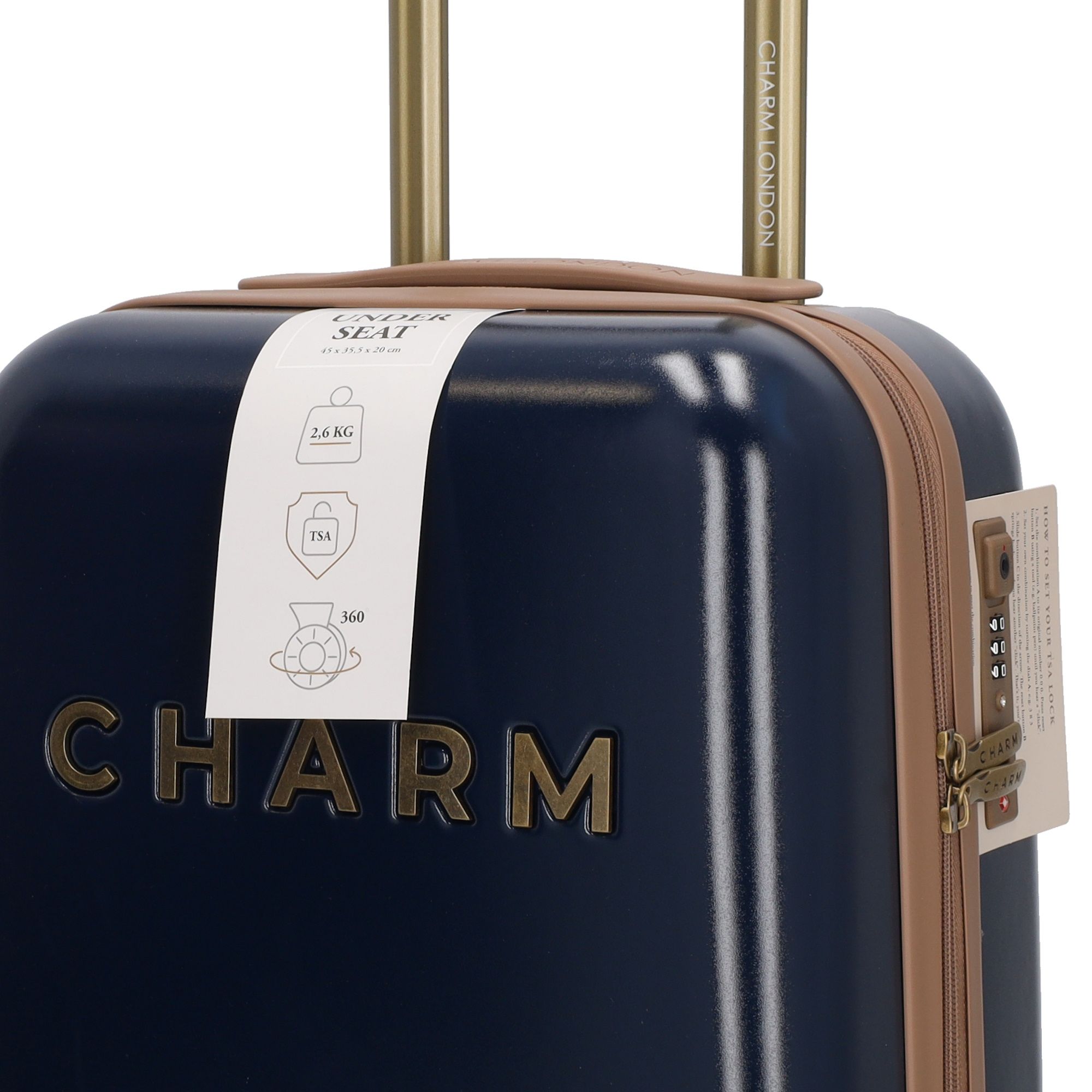 Charm London Capetown Underseat Koffer Blauw