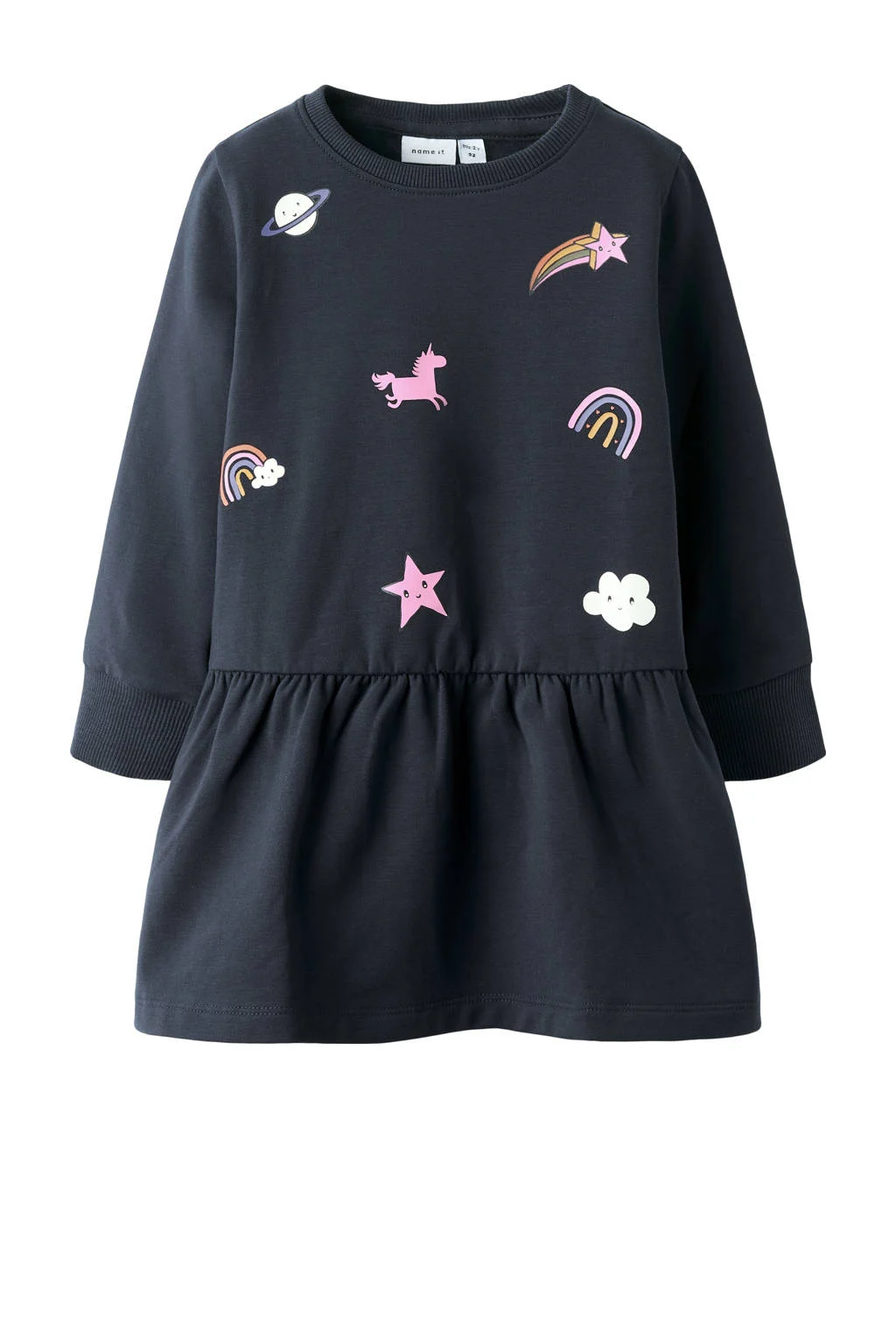 NAME IT MINI A-lijn jurk donkerblauw