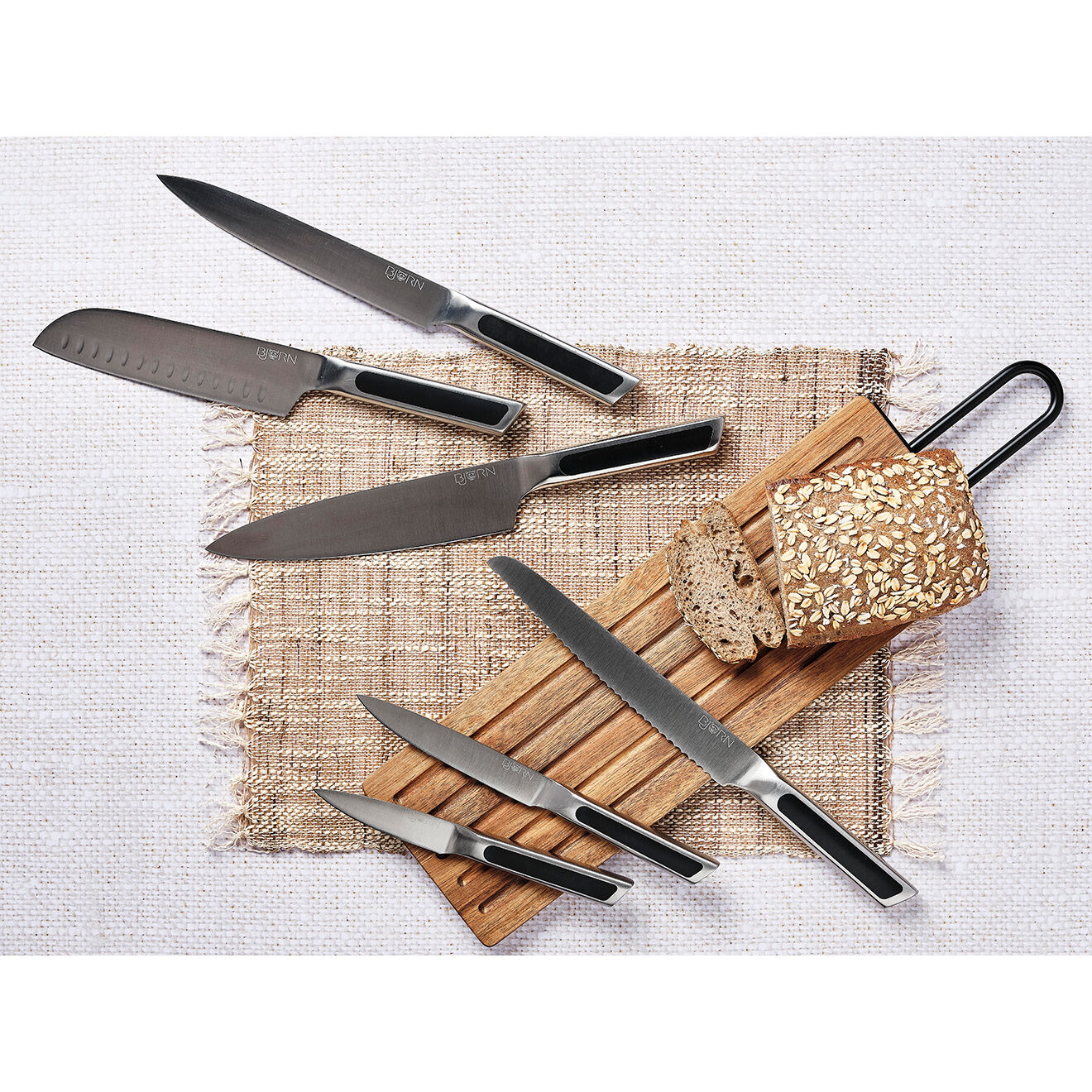 Bjorn Planche à pain en bois d'acacia Stine bois vernis - 49x13x1 cm