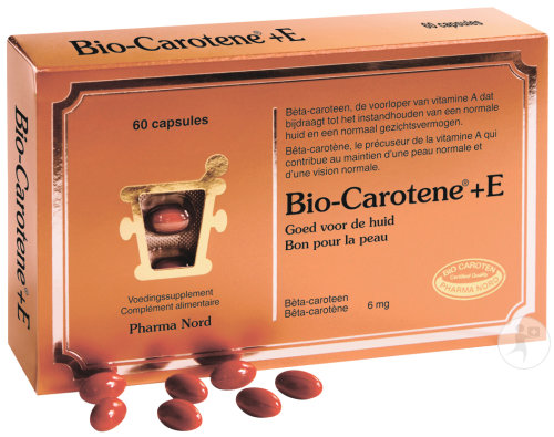 Pharma Nord Bio-Carotene+E Bêta-Carotène + Vitamine E Peau 60 Capsules