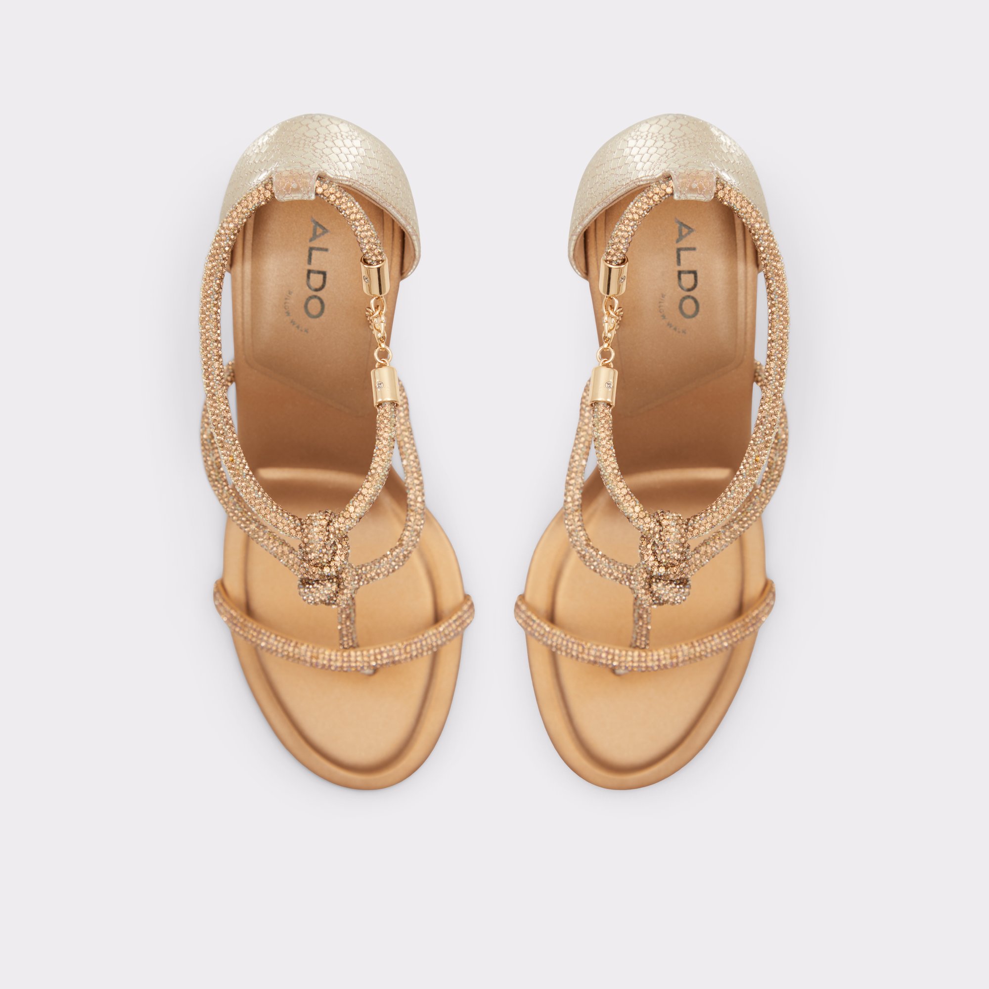 Marjan Gold Women Strappy Sandals