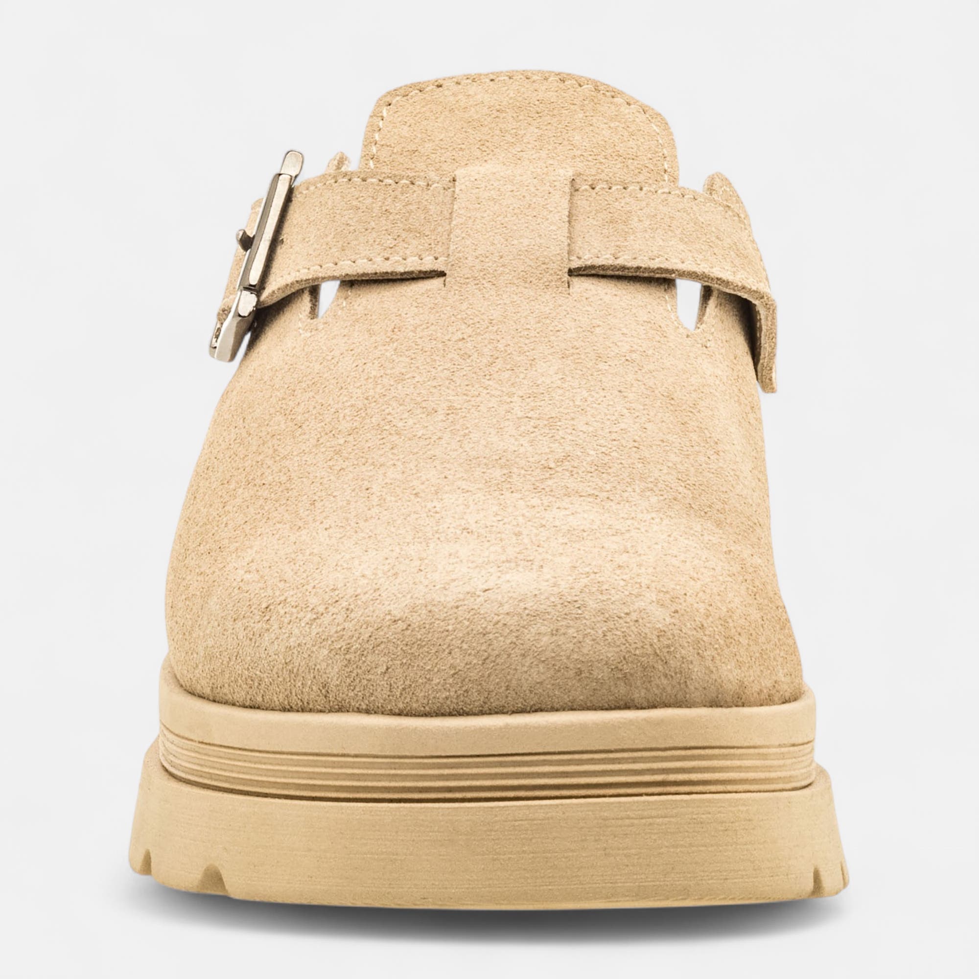 Mules Femme en cuir beige