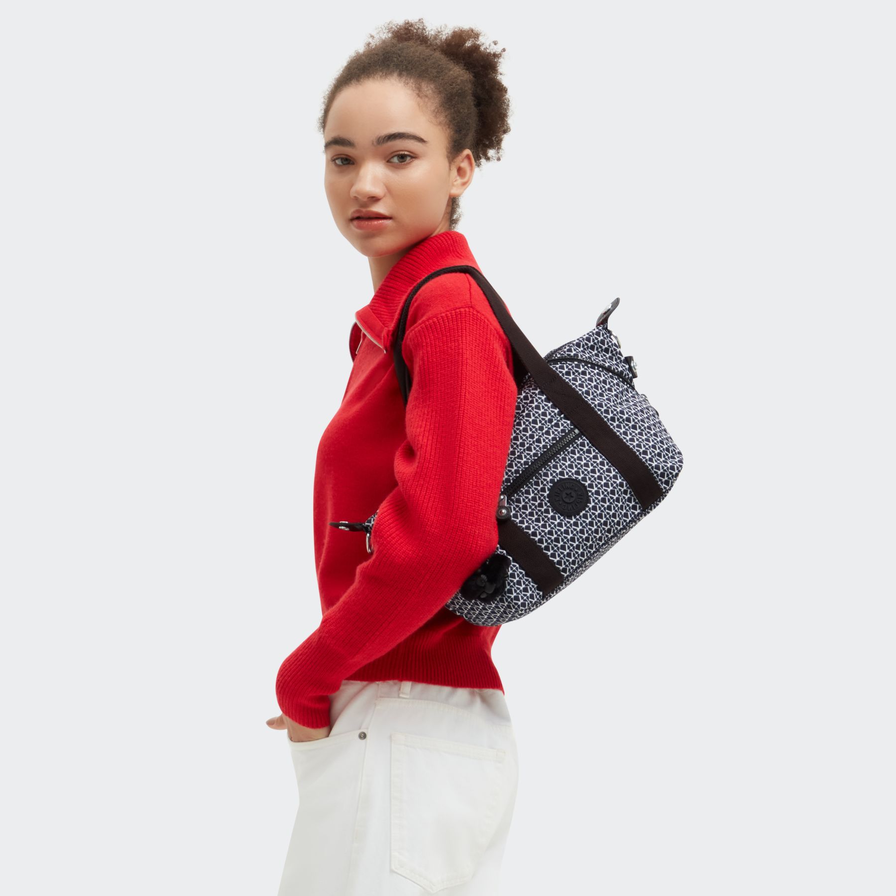 ART MINI Mini sac fourre-tout avec lanière amovible - Signature Print