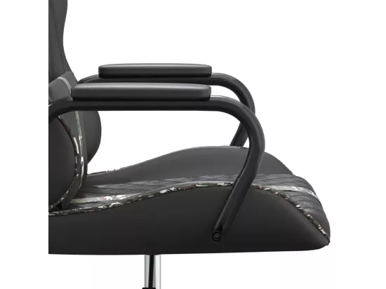 Chaise de jeu Noir et camouflage Similicuir