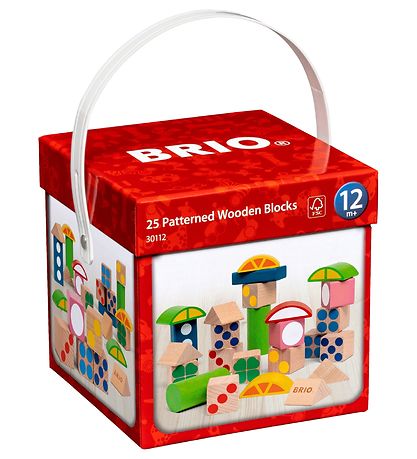 BRIO Byggeklodser m. M?nster - 25 Dele - Multifarvet 30112