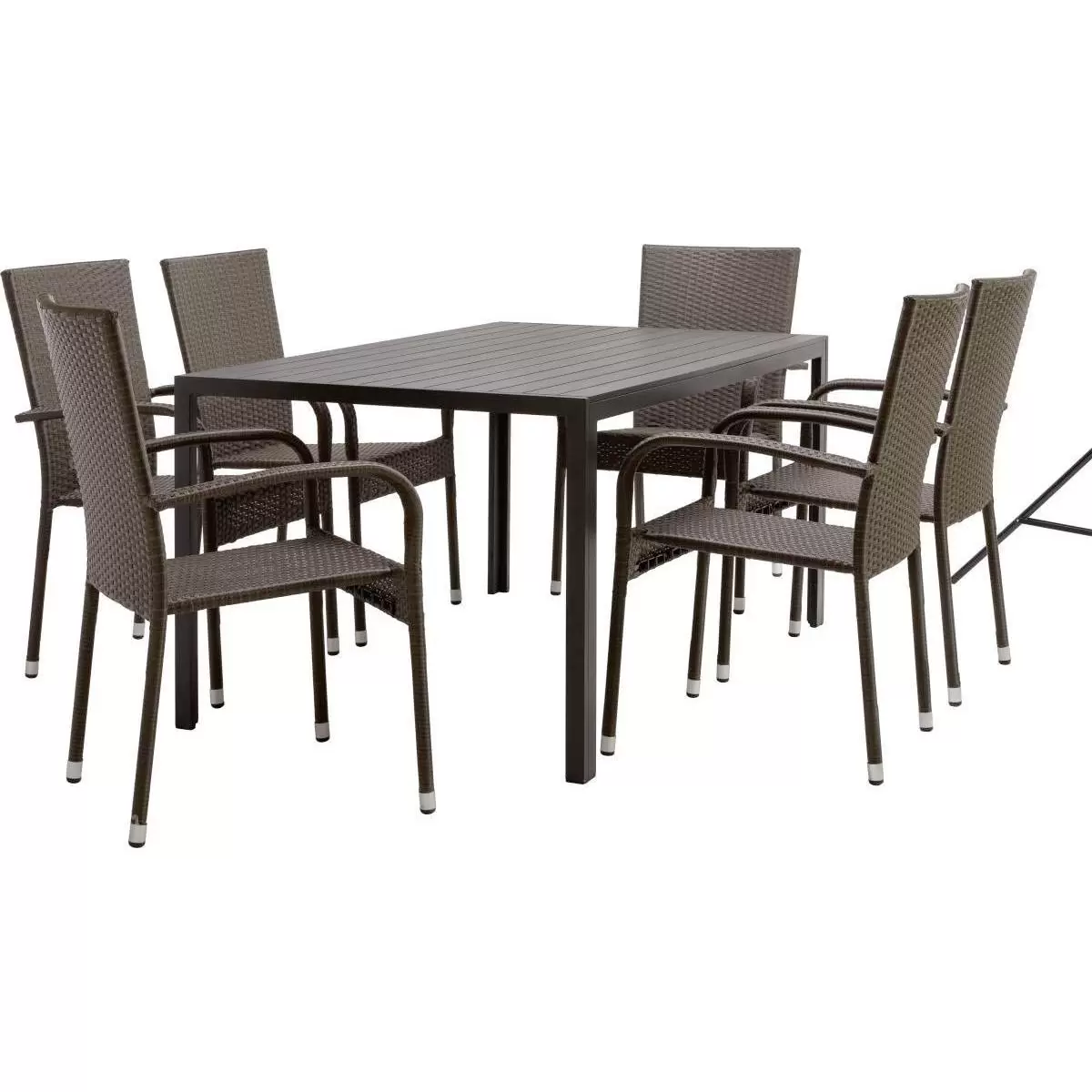Ondega Gartentisch Milano dunkelgrau,schwarz