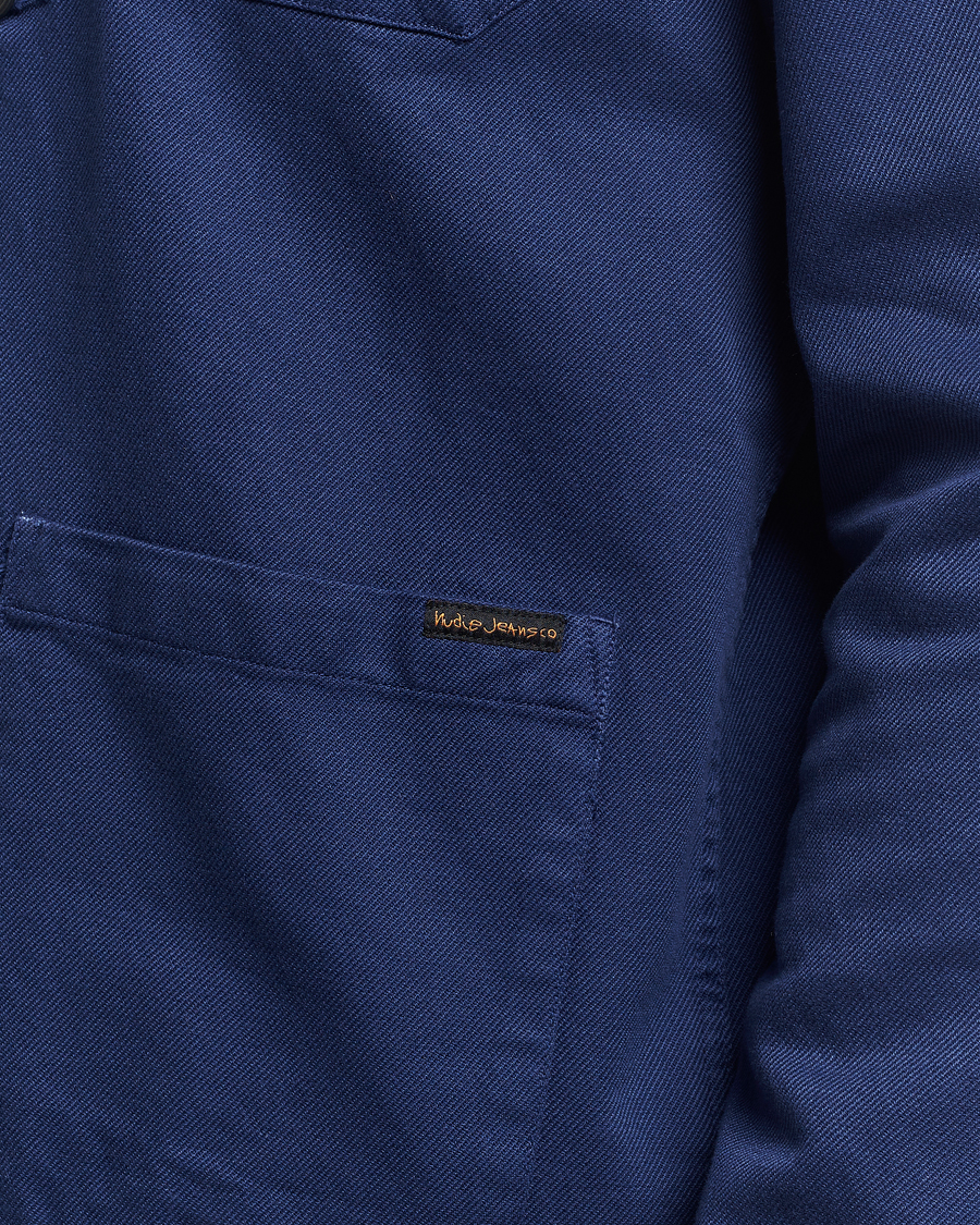 Nudie Jeans Barney Worker Overshirt Mid Blue
